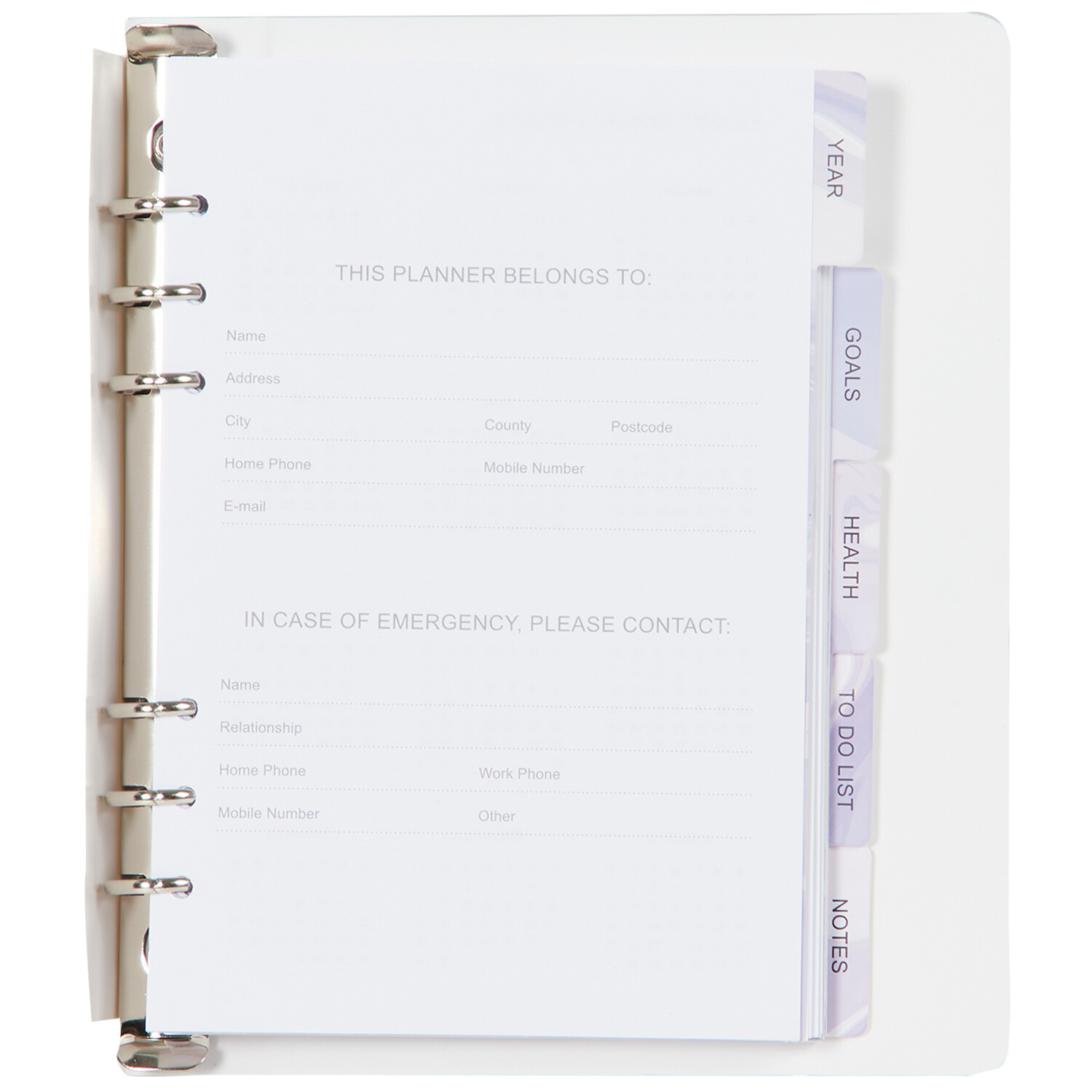2025 Foiled Marble Index Diary A5 Image 6