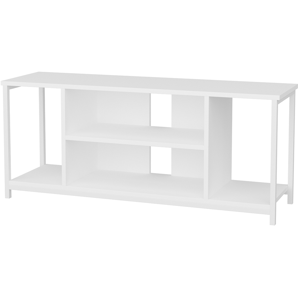 Decorotika Rinaldo 4 Open Shelf White Wide TV Unit Image 2