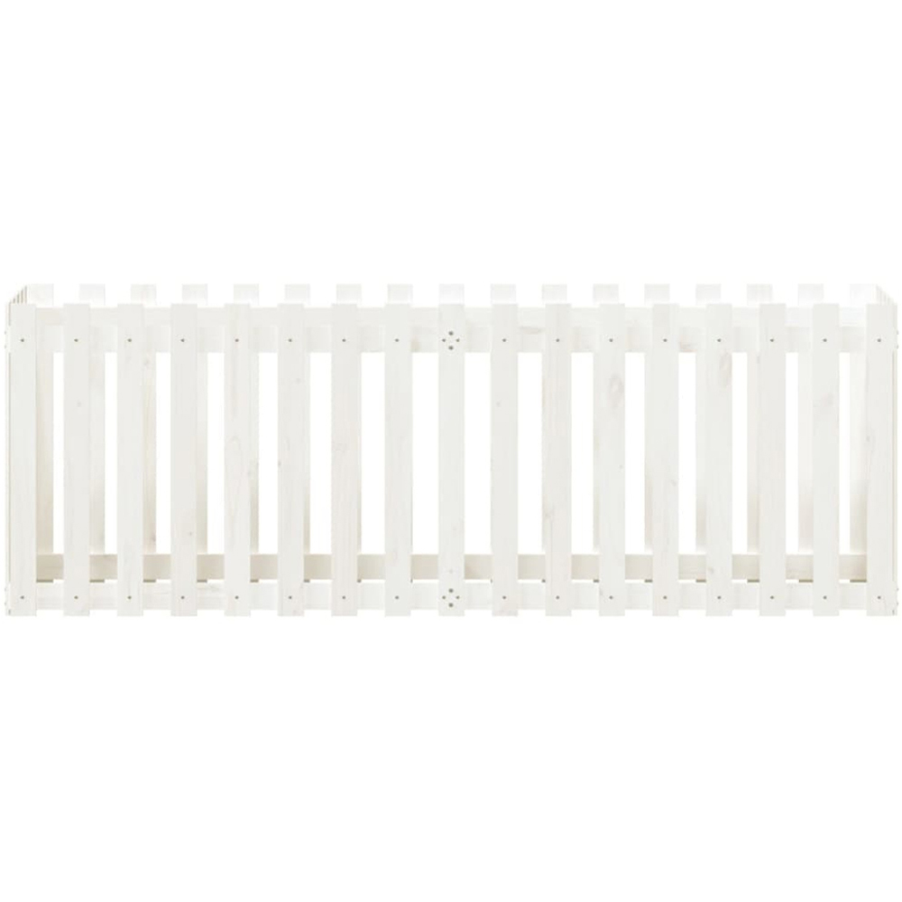 vidaXL White Solid Pine Wood Raised Garden Bed 70 x 200 x 50cm Image 3