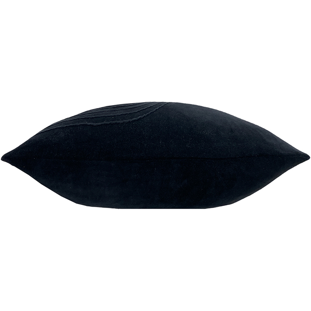 furn. Mangata Black Geometric Pleat Cushion Image 3