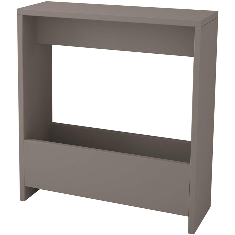 Decortie Simpi Single Shelf Mocha Grey Modern Side End Table Image 2