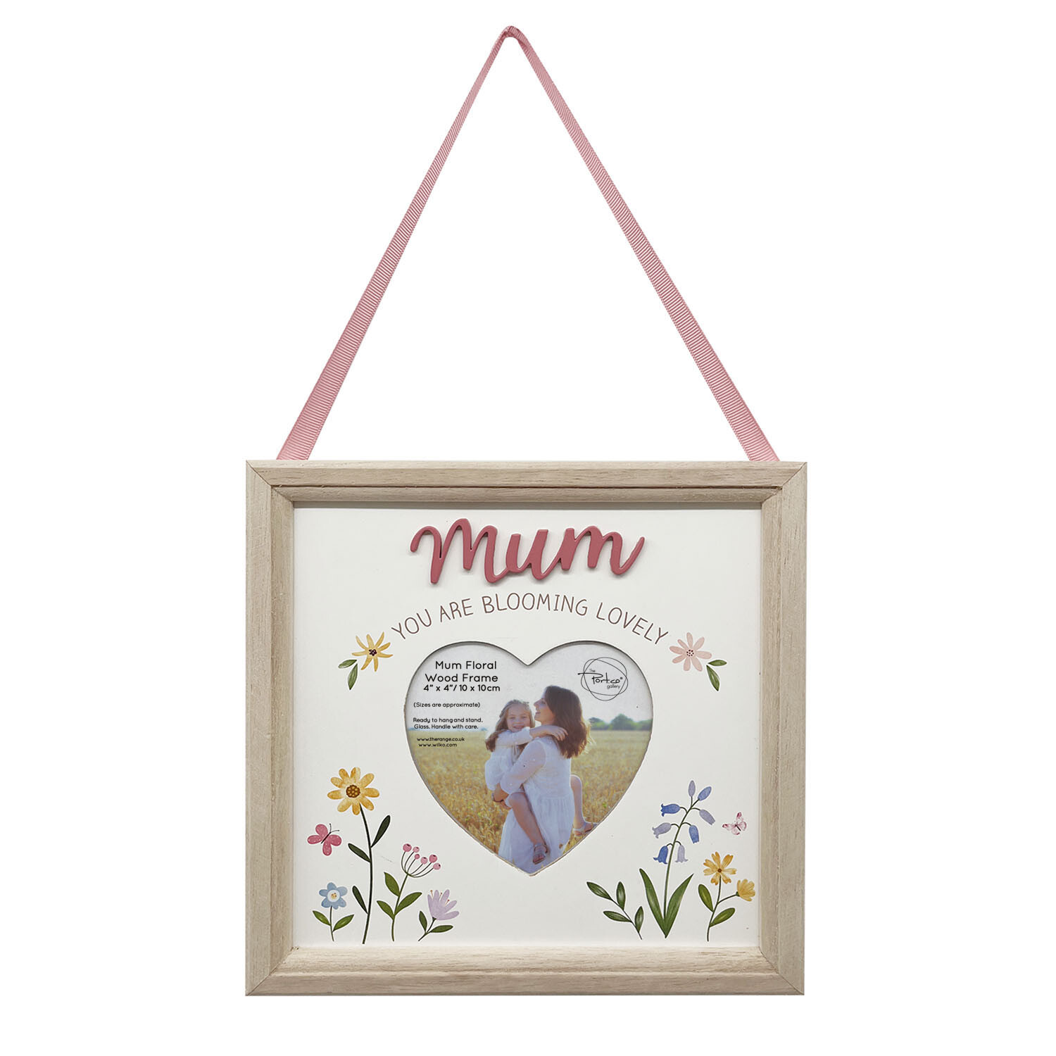 Mum Floral Stand and Hang Wood Frame Image 1
