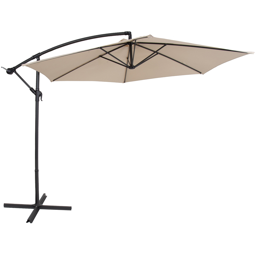 Charles Bentley Beige Hanging Cantilever Parasol 3m Image 1