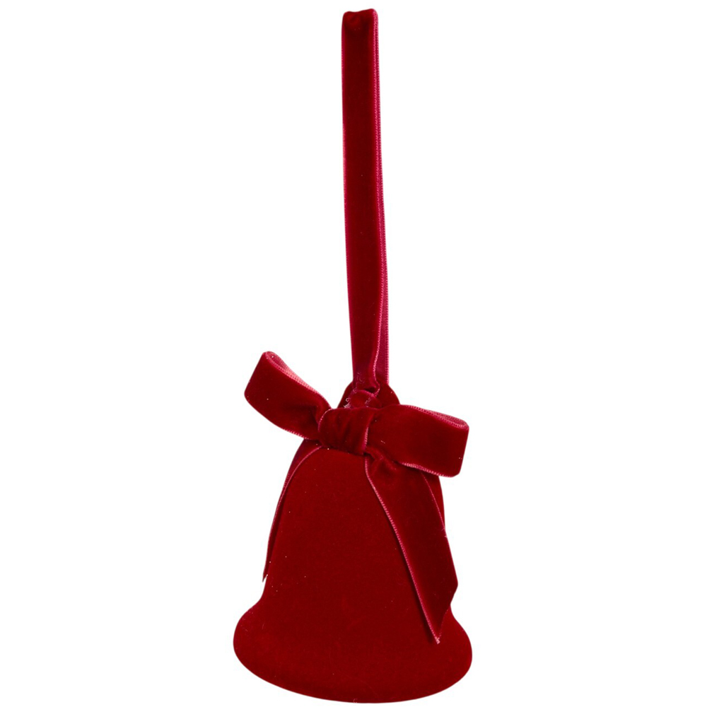 Hanging Flocked Bell Decoration Image 5