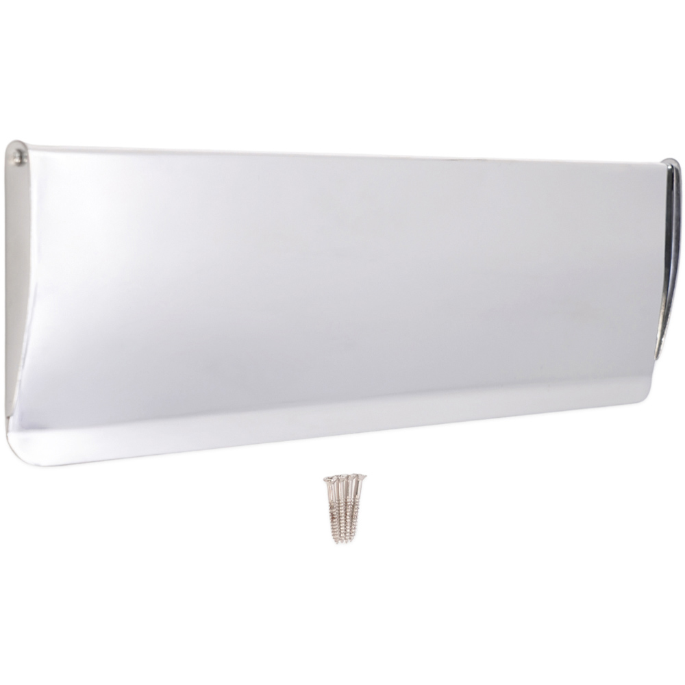 Spira Brass Polished Chrome Large Letter Tidy Flap 300 x 87mm Image 2