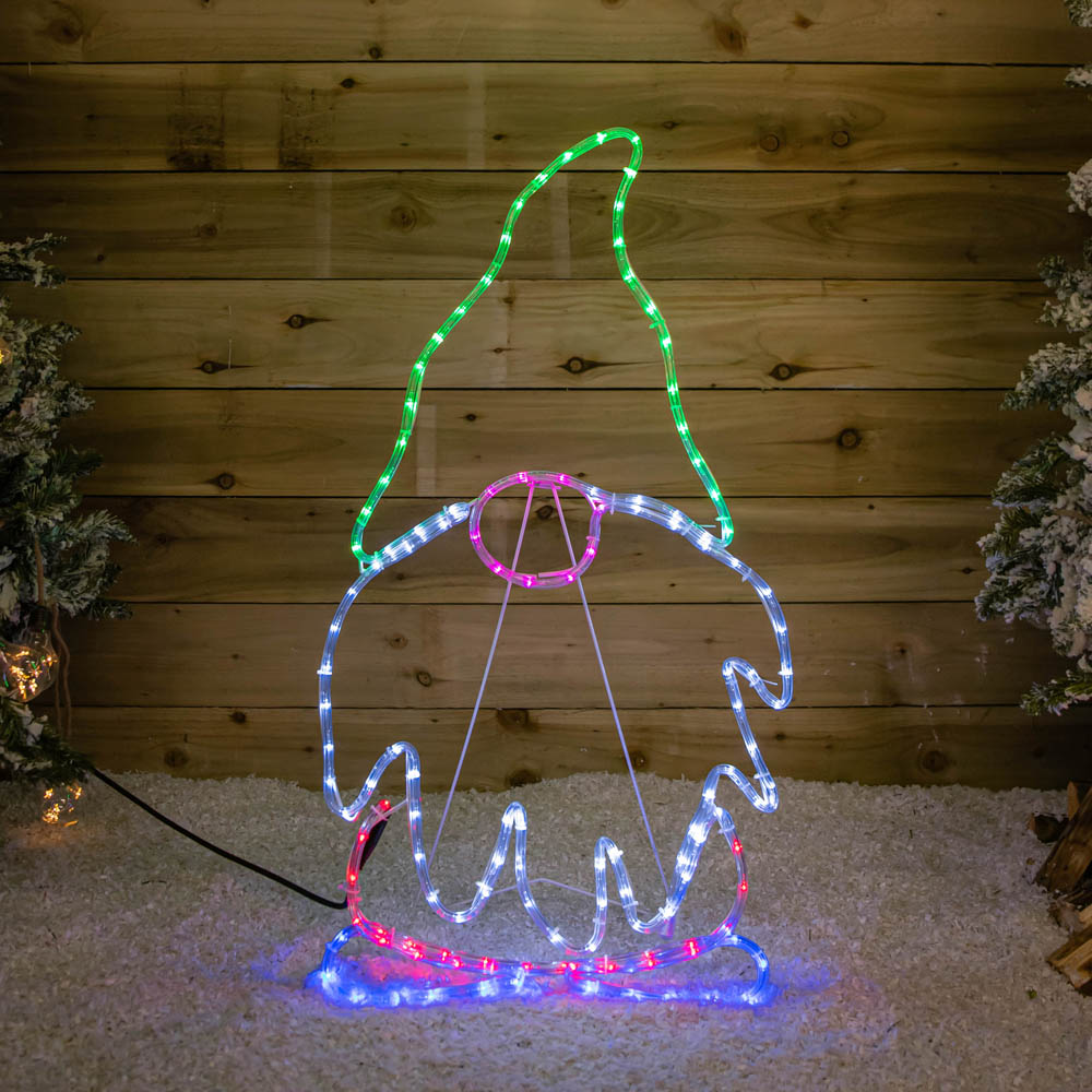 Samuel Alexander 132 Multicolour LED Standing Gnome Rope Light 91cm Image 7