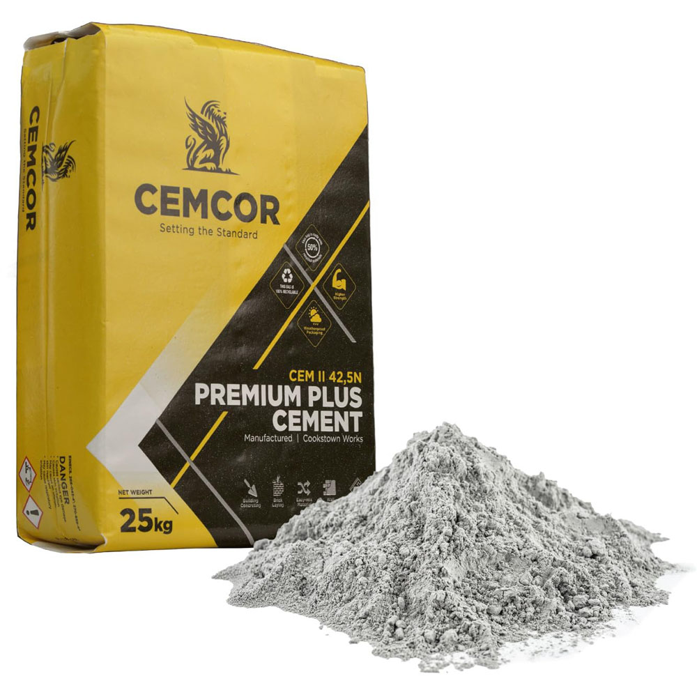 Cemcor Premium Plus High Strength Cement Bag 25kg 5 Pack Image 3