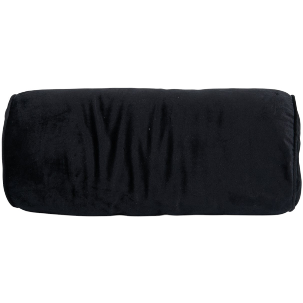 Soft Velvet Bolster CushionBlack Image 2