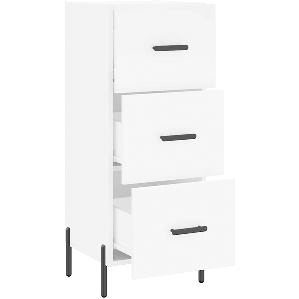 vidaXL 3 Drawer White Sideboard Image 5