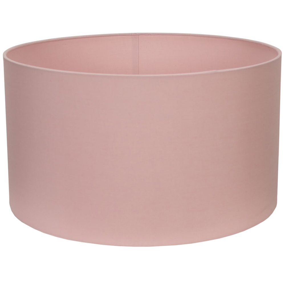 ValueLights Reni Blush Fabric Drum Ceiling Lamp Shade 45cm Image 1