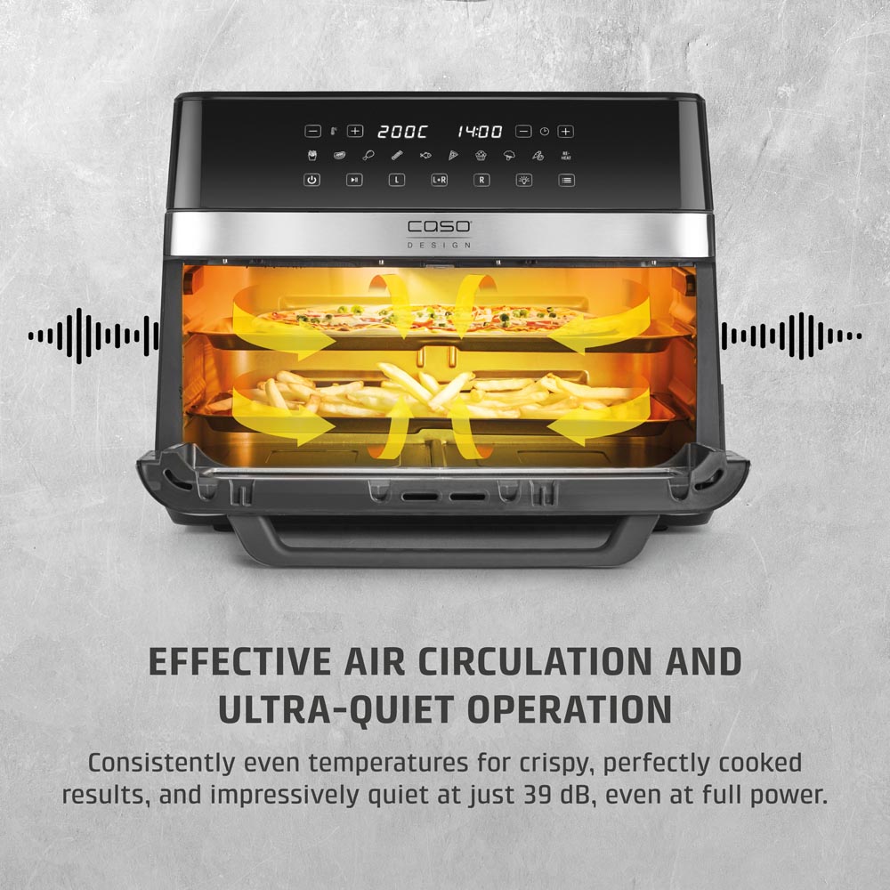 CASO Design DuoChef 3186 Black 14L Dual Air Fryer Image 3