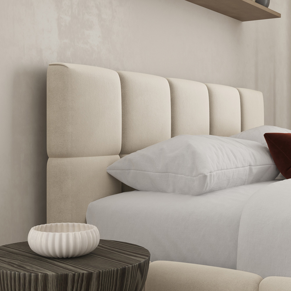 DS Living Ovella Super King Size Cream Cubed Bed Frame Image 2