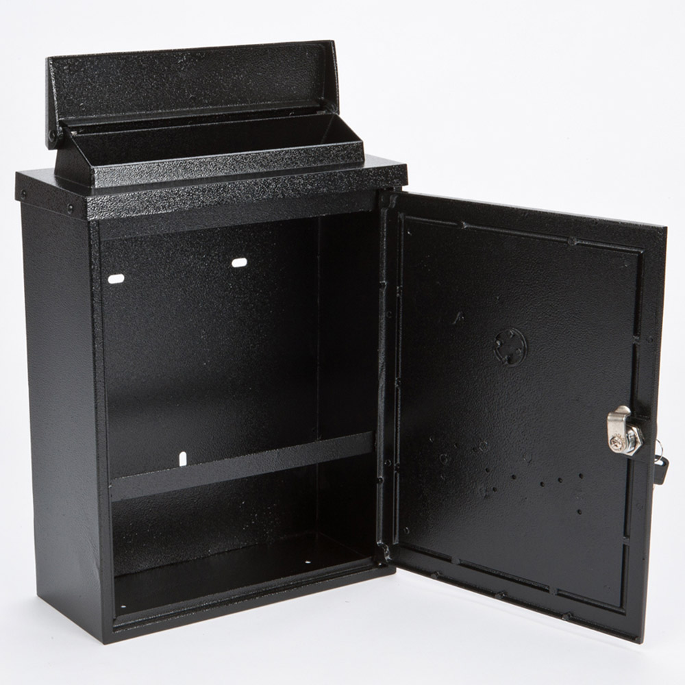 Arboria Garden Decor Black and Gold Rose Cast Aluminium Post Box Image 2