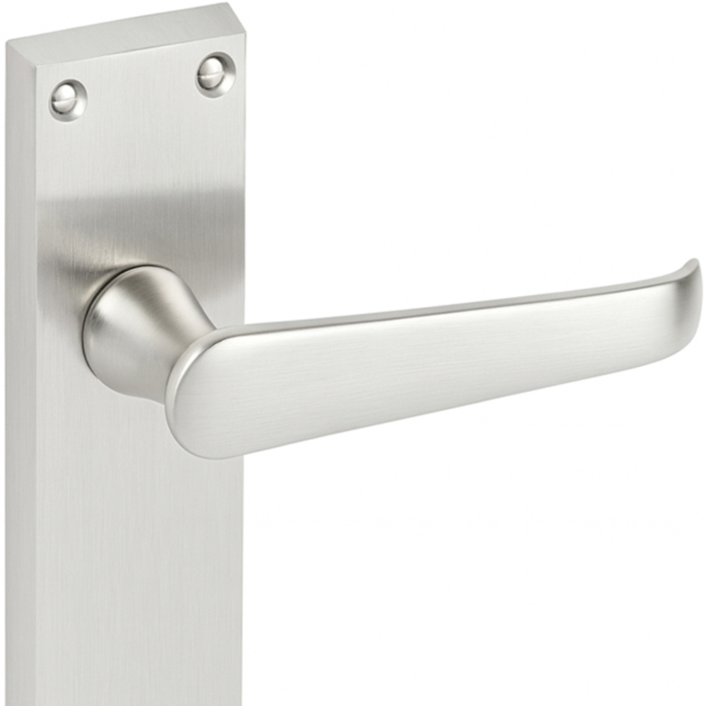 Golden Grace Victorian Brushed Chrome Lever Latch Handle Pair with Fittings 11 Pack Image 2