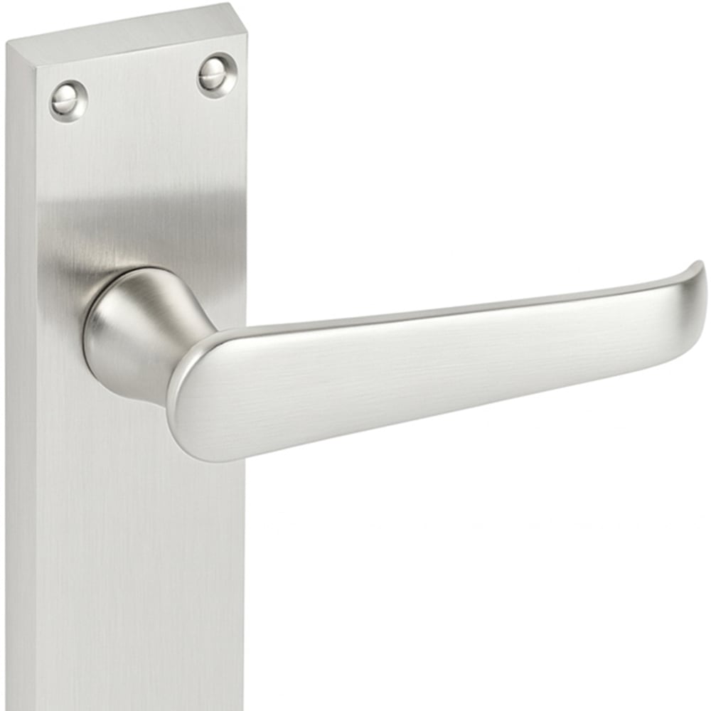 Golden Grace Victorian Brushed Chrome Lever Latch Handle Pair with Fittings 14 Pack Image 2