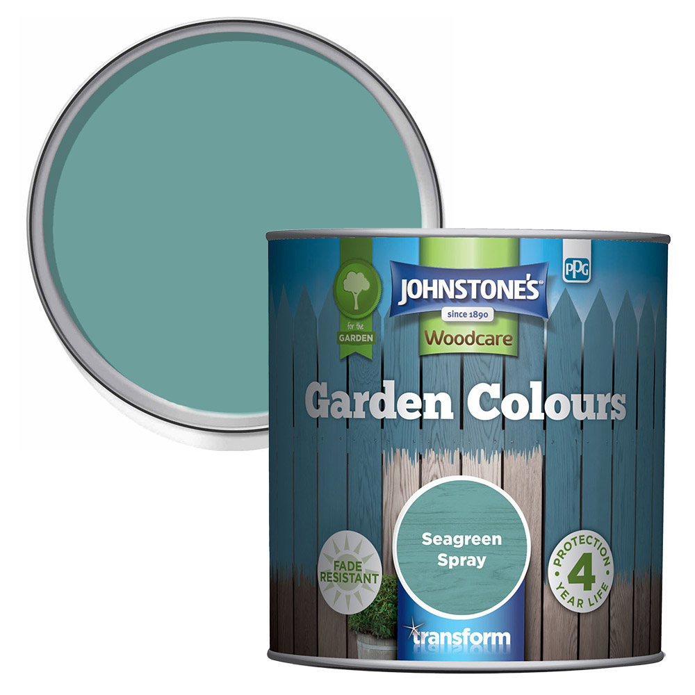Johnstone's Woodcare Seagreen Spray Garden Colours Paint 1L Image