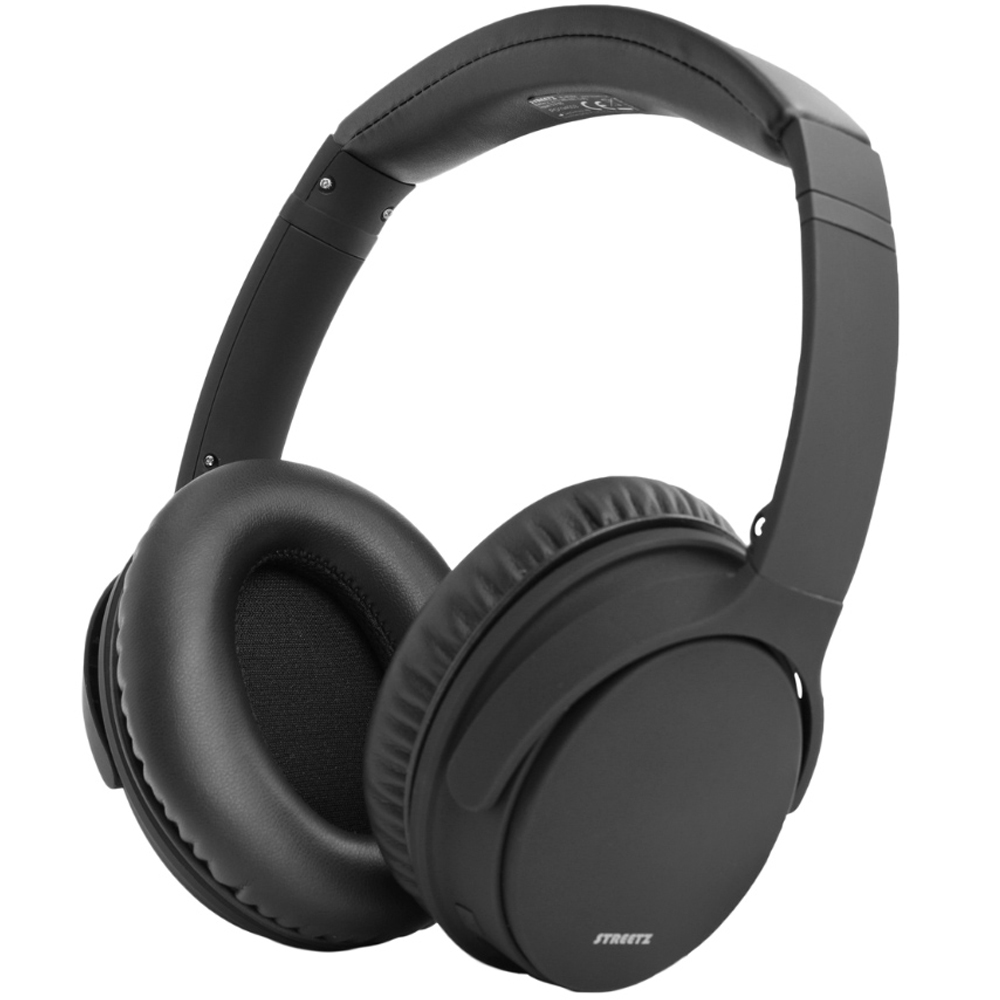 Streetz Black Active Noise Cancelling Bluetooth Headphones Image 1