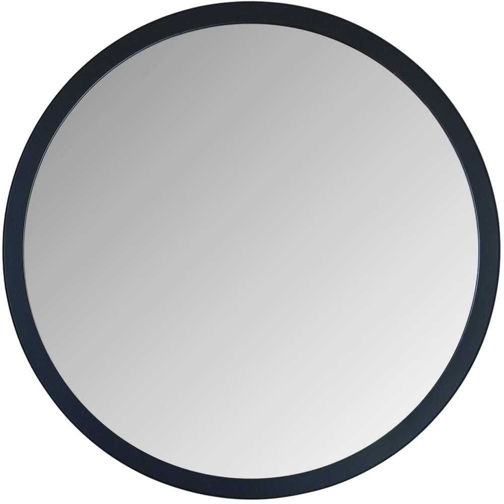 Yearn Black Classic Round Wall Mirror 102cm Image 1