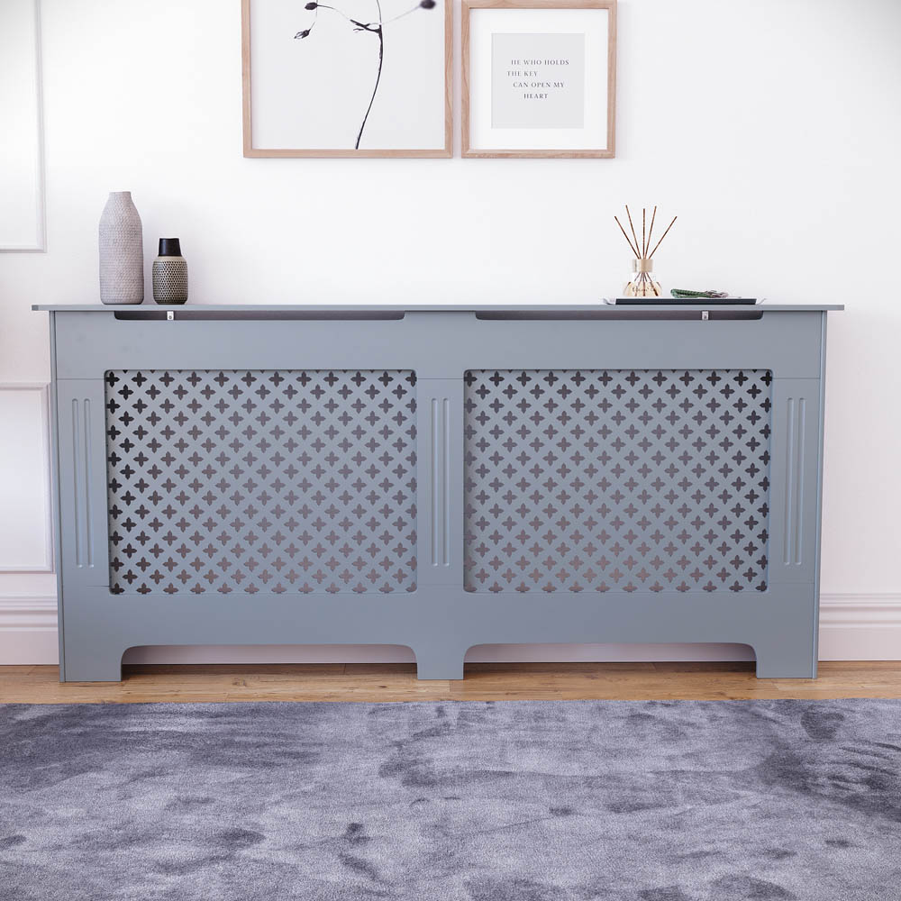 Vida Designs Oxford Grey Radiator Cover Extra Large Image 5