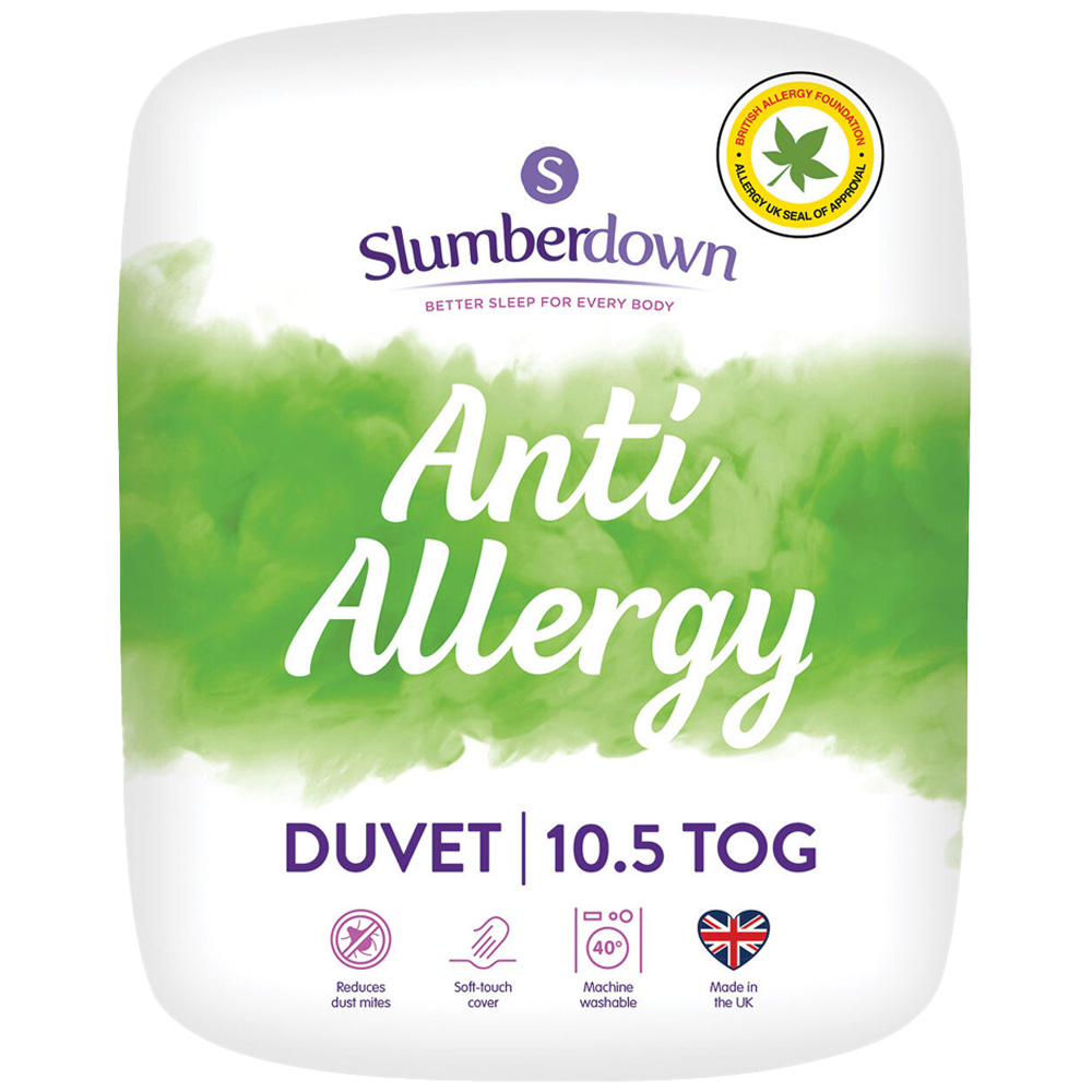 Slumberdown Super King White Anti-Allergy Duvet 10.5 Tog Image 1