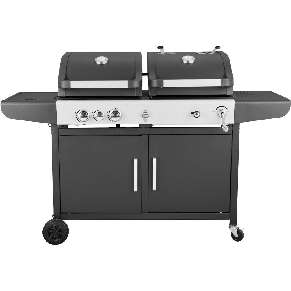 Callow Dual Fuel Gas and Charcoal BBQ with Premium Cover and Rotisserie Image 1
