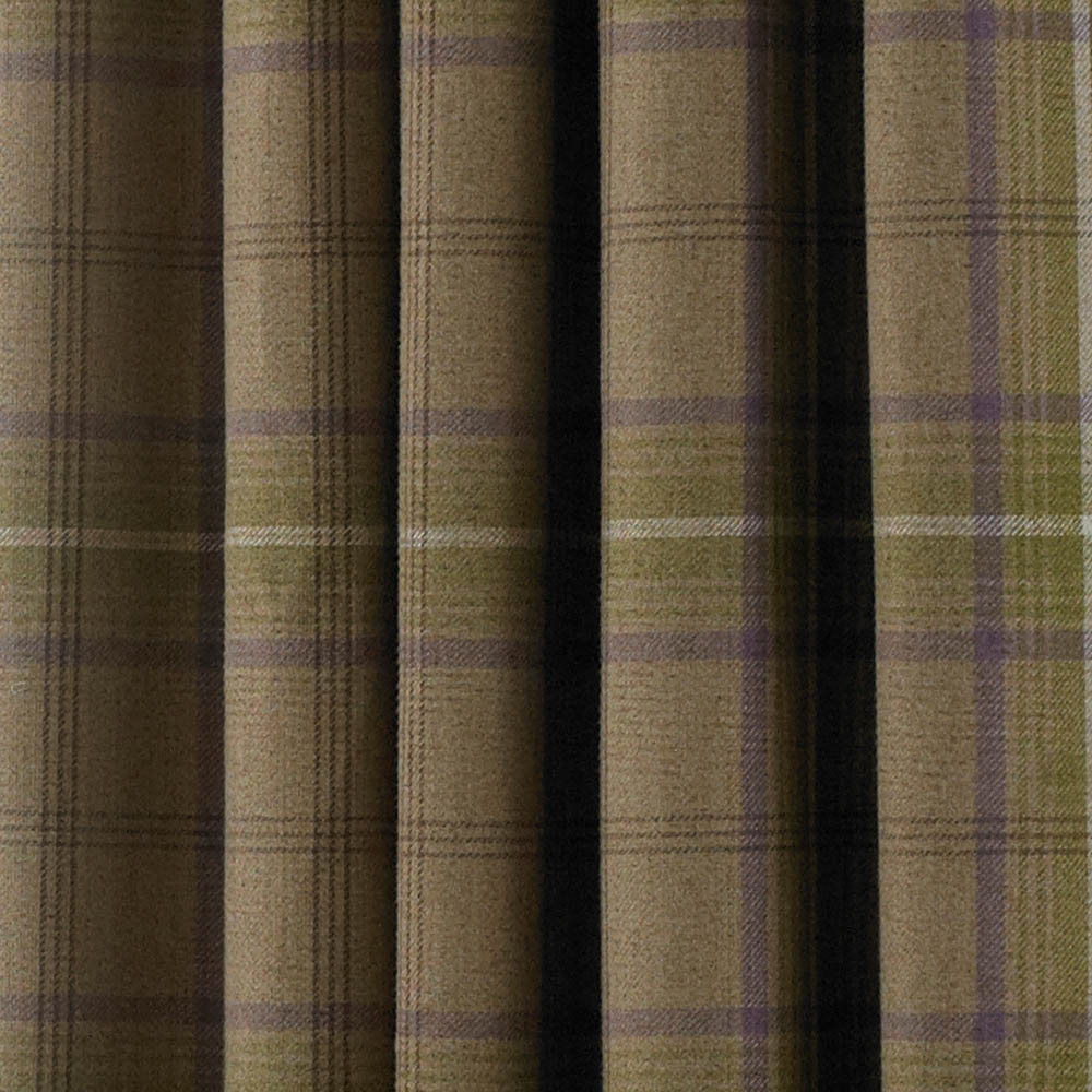 Paoletti Aviemore Thistle Tartan Check Eyelet Curtain 137 x 168cm Image 4