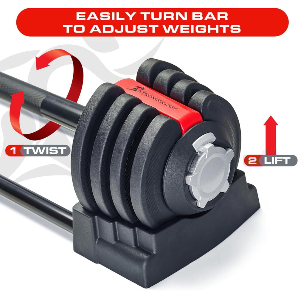 Strongology ELEMENT SET Adjustable Smart Barbell Dumbbell Kettlebell 2kg to 19kg Image 8