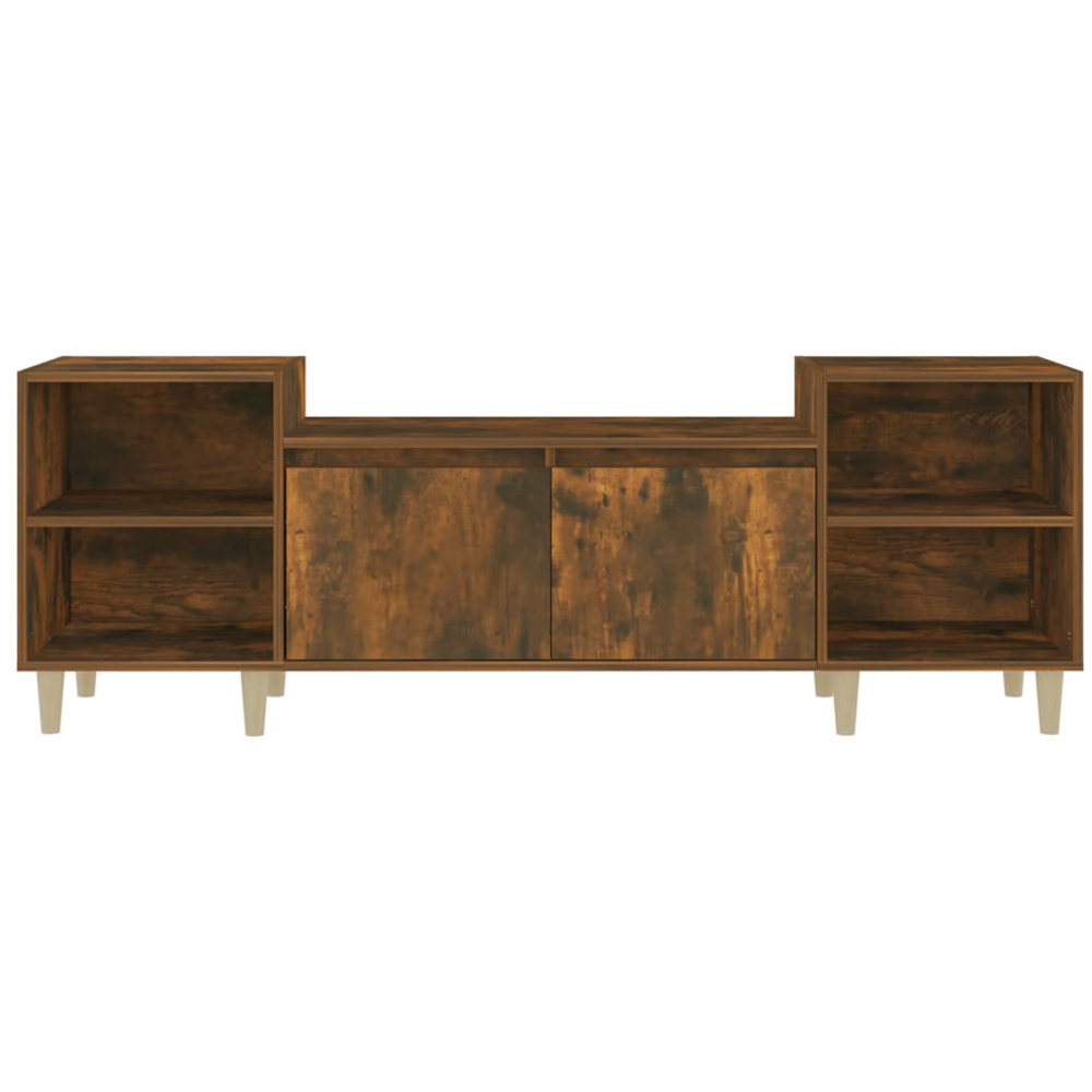 vidaXL 2 Door 4 Shelf Smoked Oak TV Cabinet Image 6