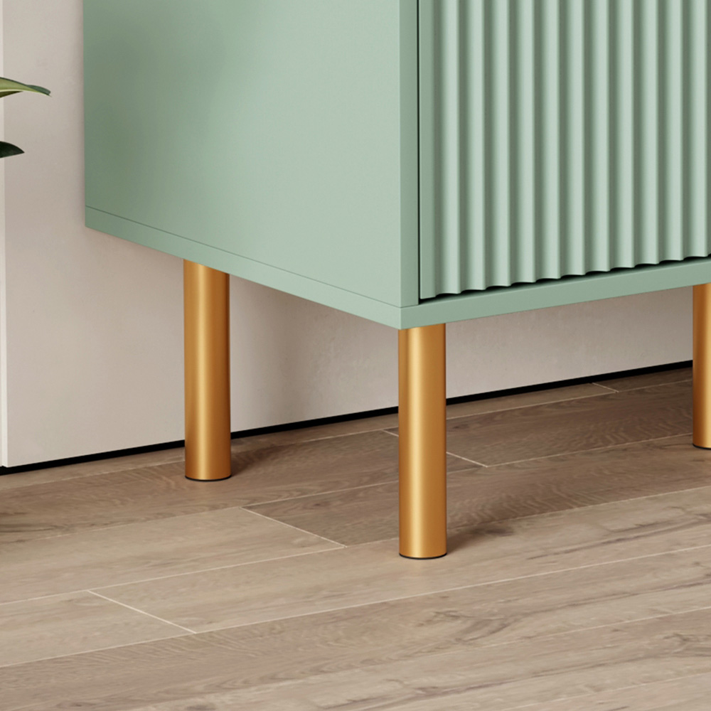 FurnitureHMD 2 Door Green Wave Pattern Sideboard Image 8