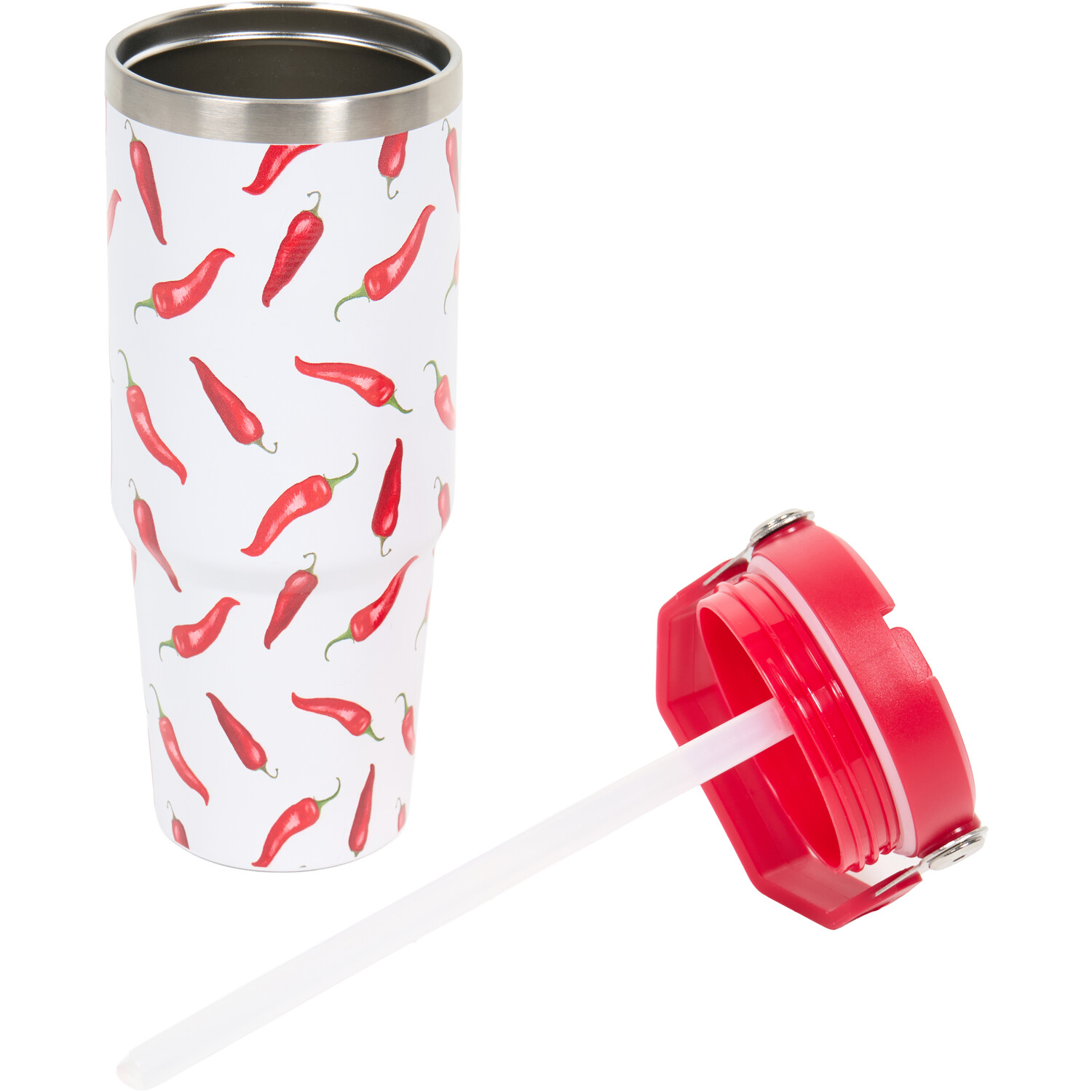 Nitro Stainless Steel Chilly Tumbler with Handle Red Image 5