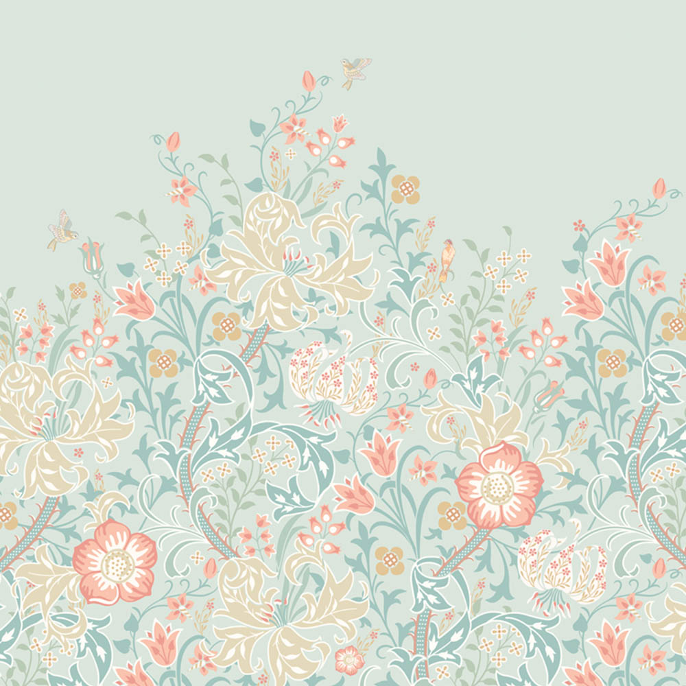 Origin Murals Trailing Lily Blue Wall Mural Image 2