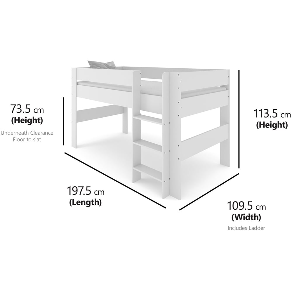 Kudl White Mid Sleeper Image 5
