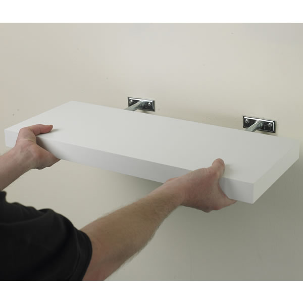Practica Tendenza 25 x 100cm White Floating Shelf Image 2