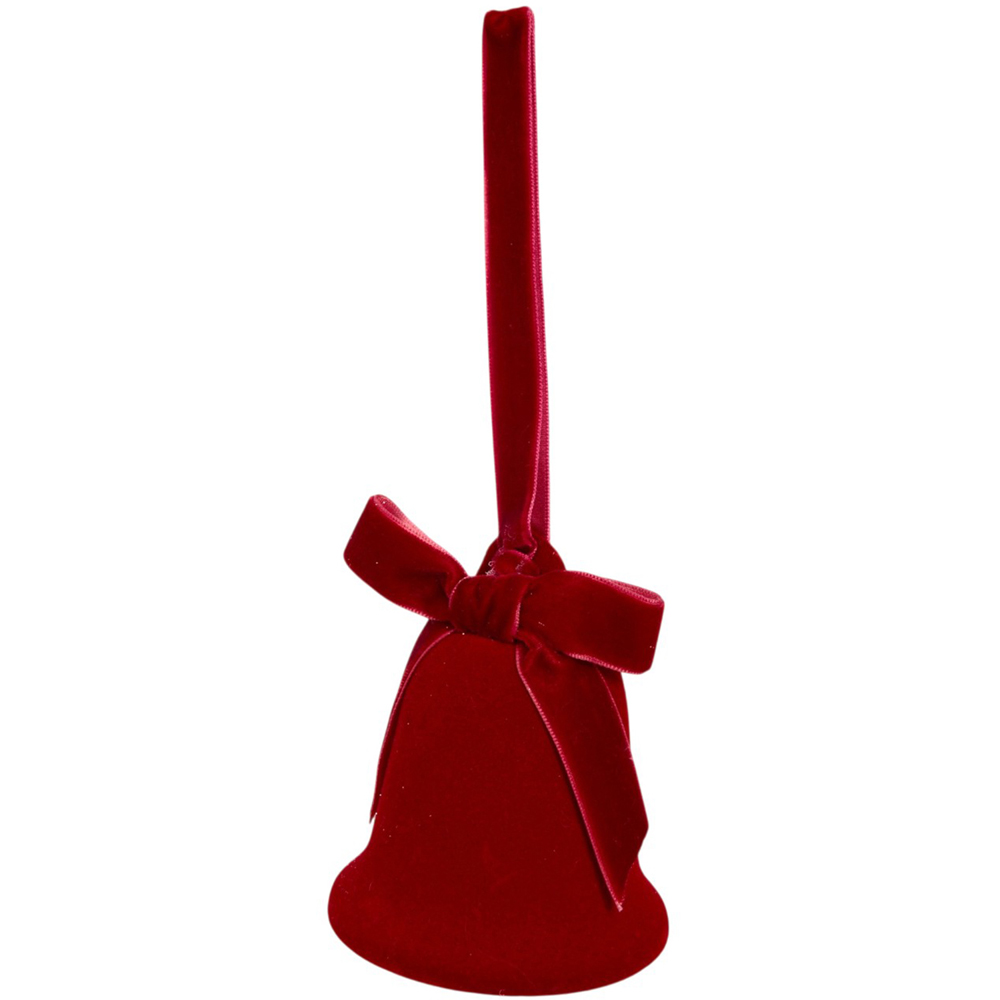 Hanging Flocked Bell Decoration Image 8