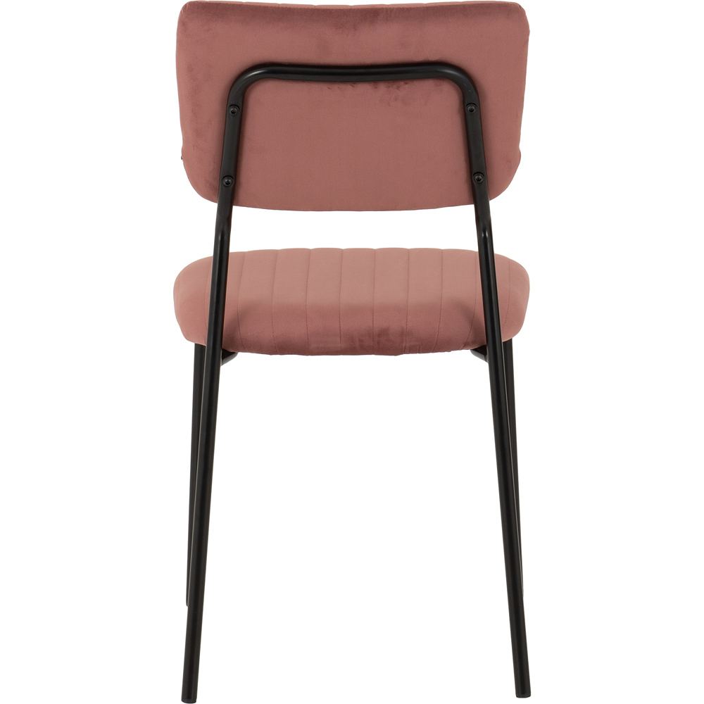 Seconique Sheldon Set of 4 Pink Velvet Dining Chairs Image 7
