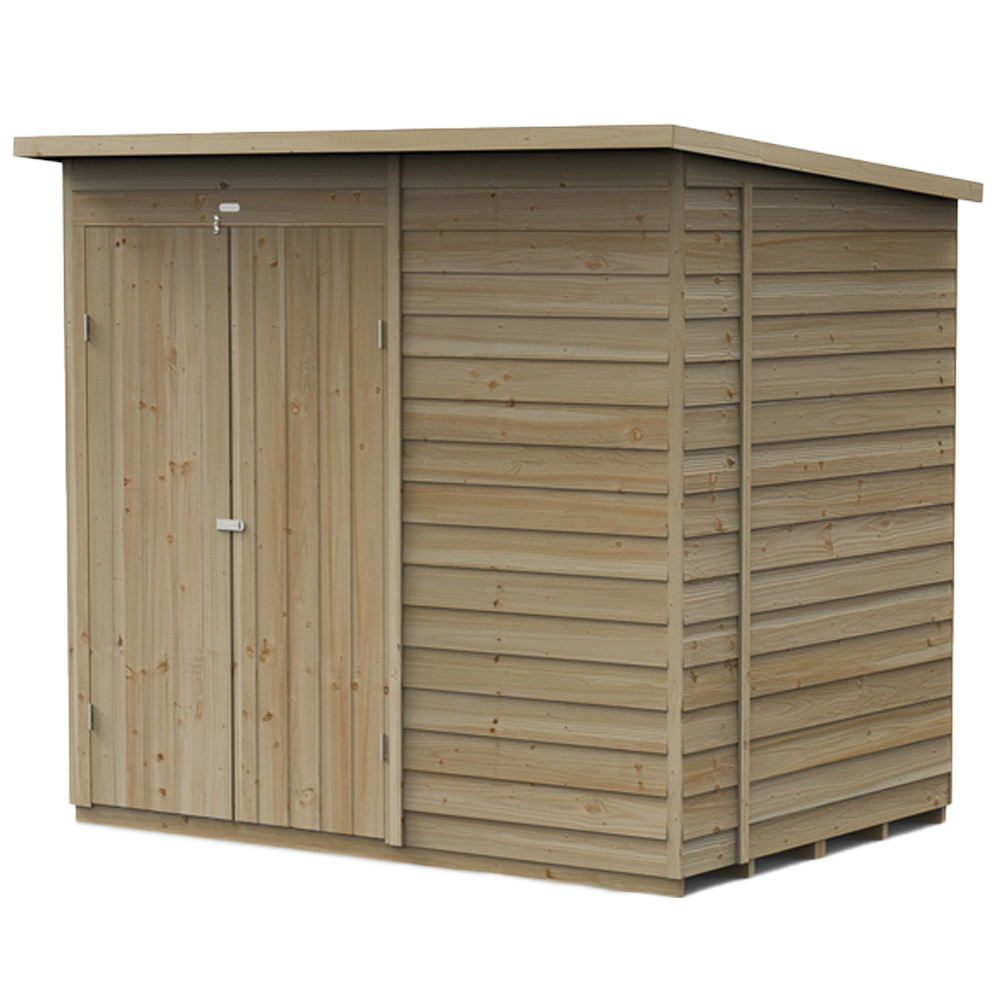 Forest Garden 4LIFE 7 x 5ft Double Door Pent Shed Image 1