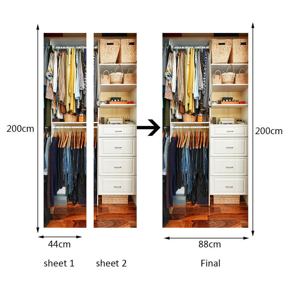 Walplus Wardrobe Decor Wide Door Mural Image 6