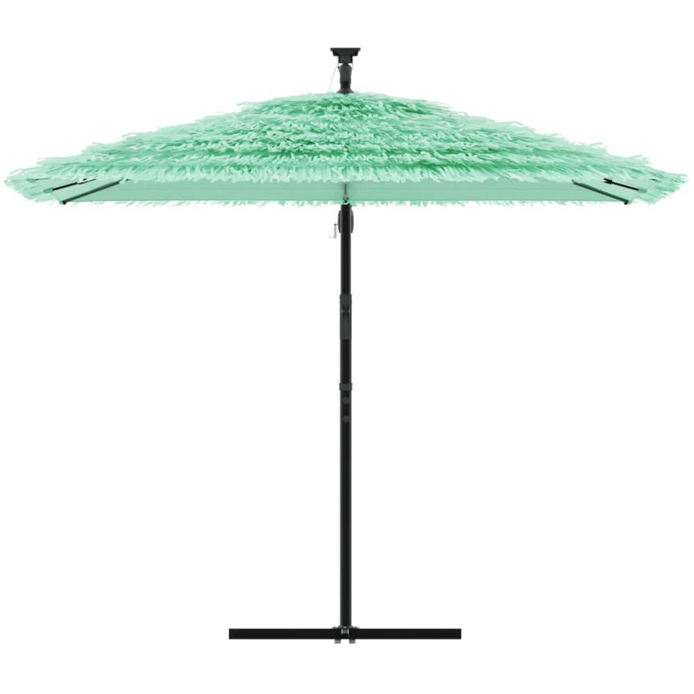 vidaXL Green Straw Top Cantilever Parasol with Steel Pole 2.6m Image 2