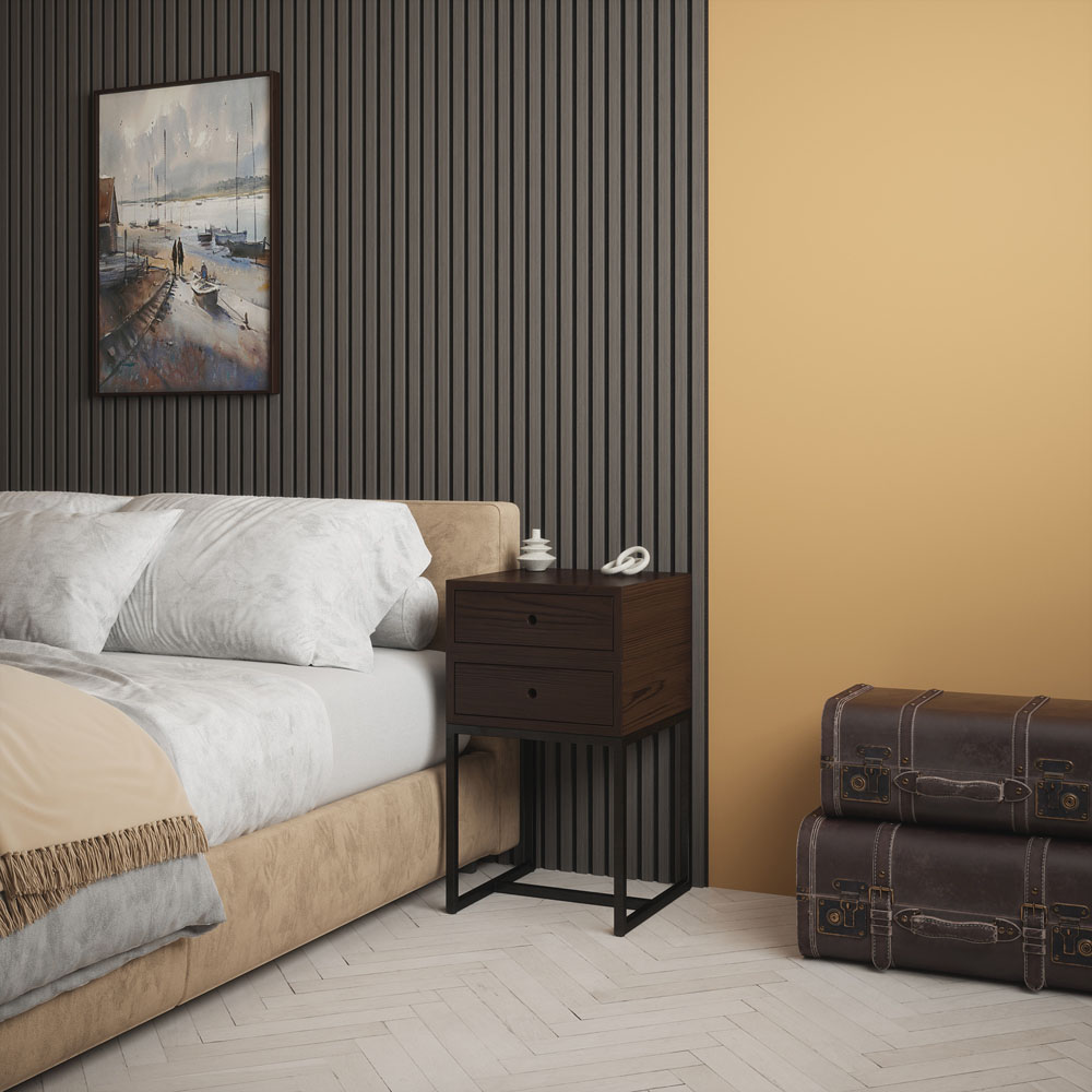 Kraus Easy Living Alder Grey Acoustic Slat Wall Panel 240 x 60cm Image 2
