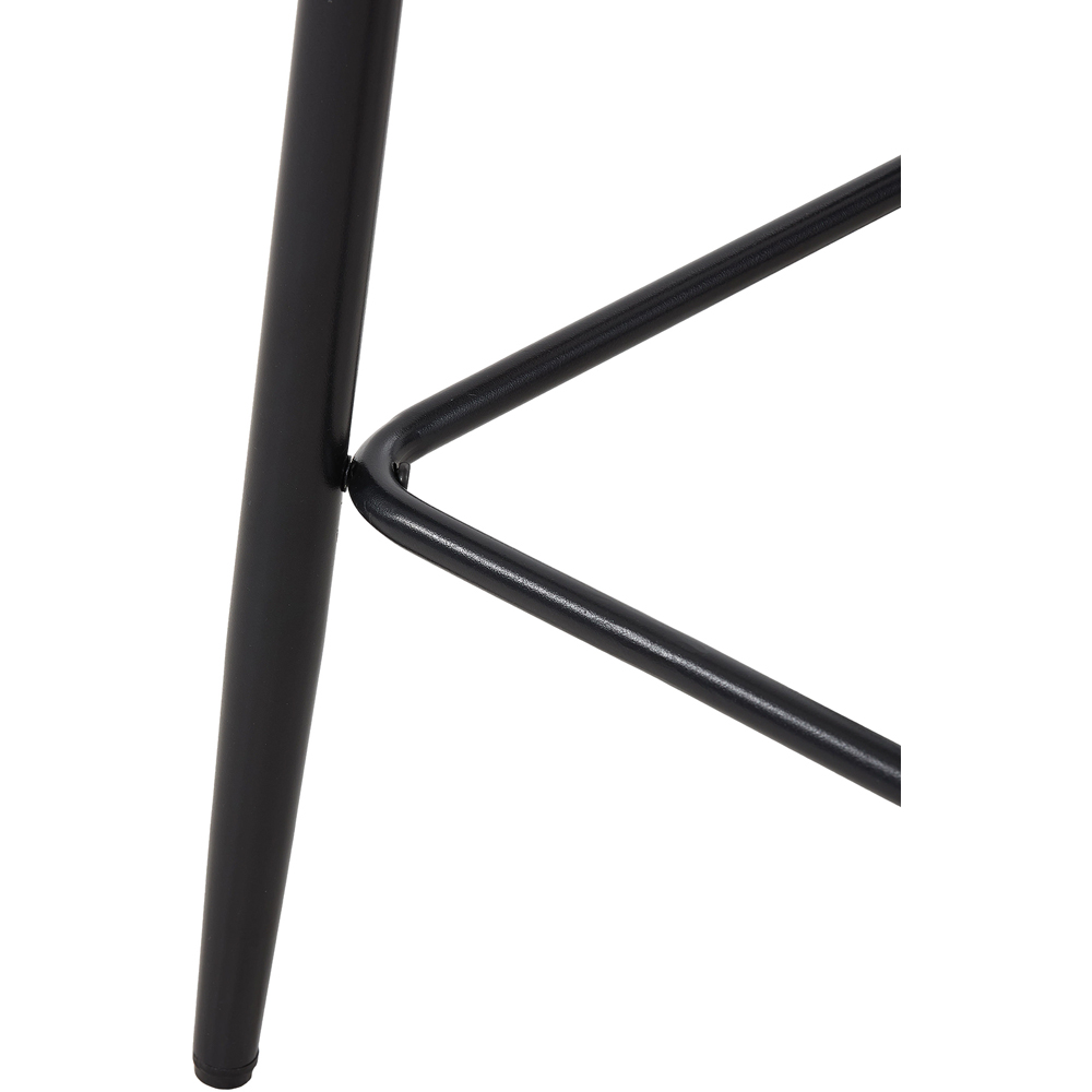 Living and Home White Sherpa Fleece Curved Backrest Bar Stool Set of 2 Image 3