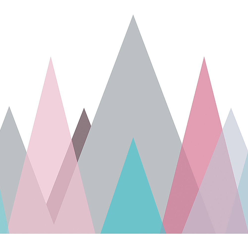 Origin Murals Abstract Mountains Multicolour Wall Mural Image 2