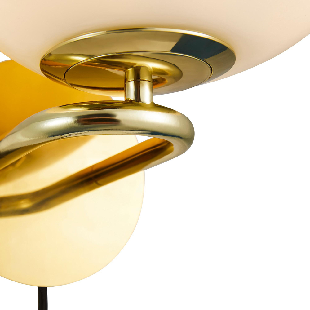 Nordlux Shapes Brass Opal Glass Shade Wall Light Image 7