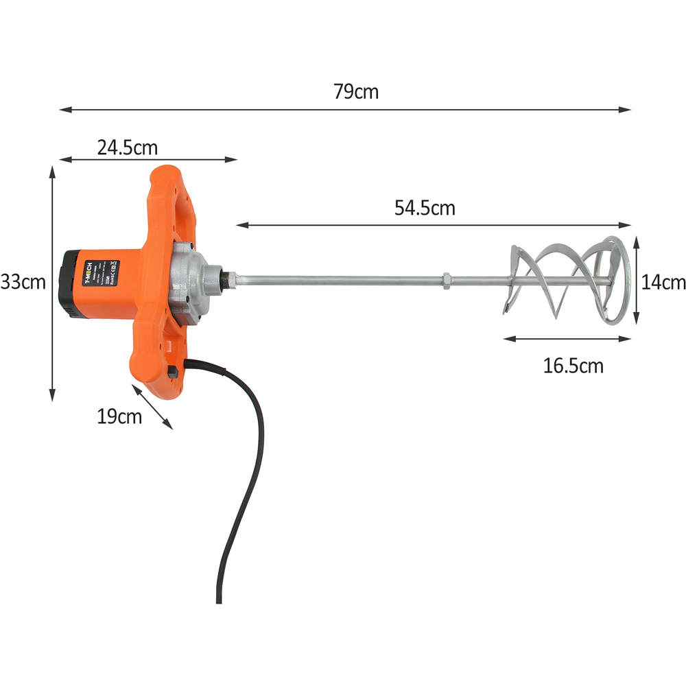T-Mech Orange Paddle Mixer 1600W Image 5