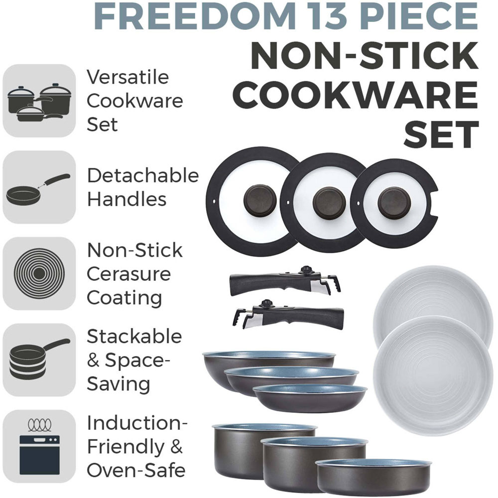 Tower 13 Piece Graphite Grey Cookware Set Image 9