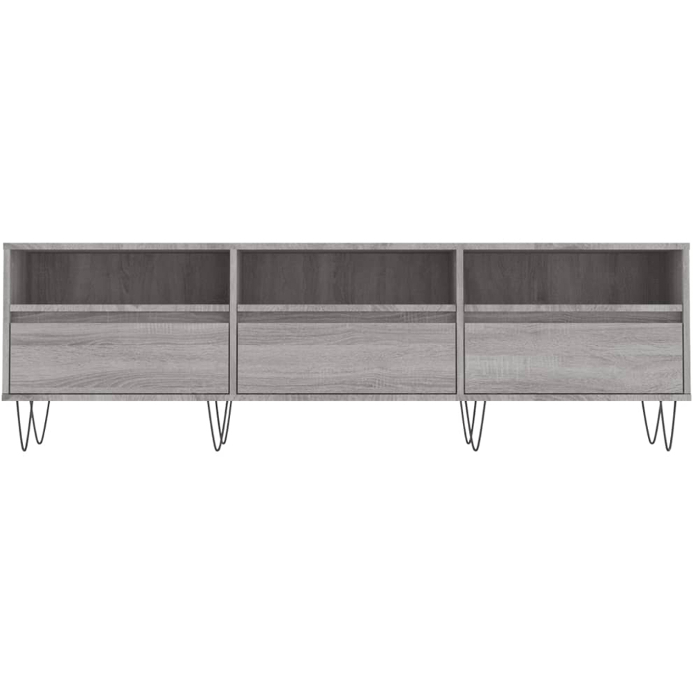 vidaXL 3 Door 3 Shelf Grey Sonoma TV Cabinet Image 5
