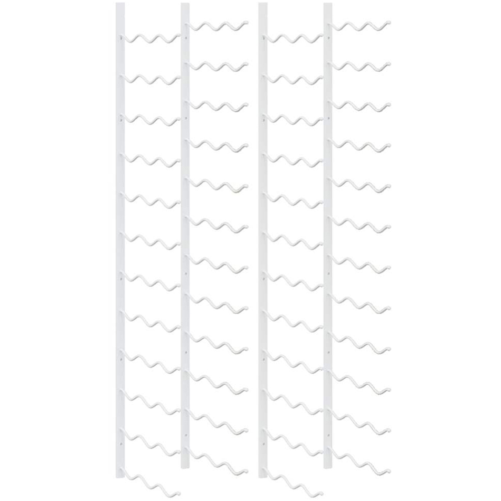 vidaXL 36 Bottle White Wall Mounted Wine Rack Set of 2 Image 3