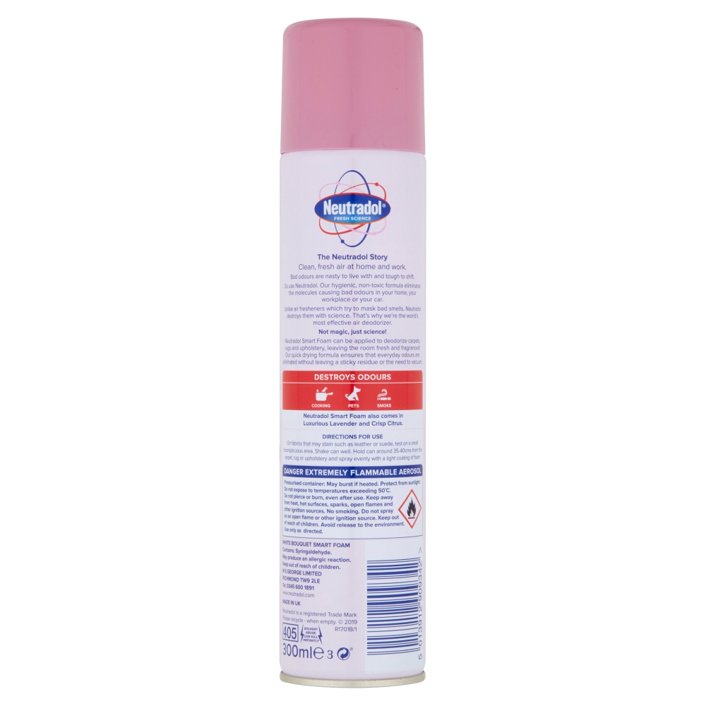 Neutradol White Bouquet Smart Foam Carpet Fresheners and Stain Removers 300ml Image 2