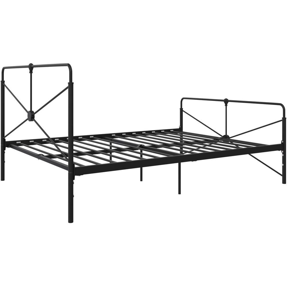 Dorel Leopold King Size Black Metal Bed Frame Image 5