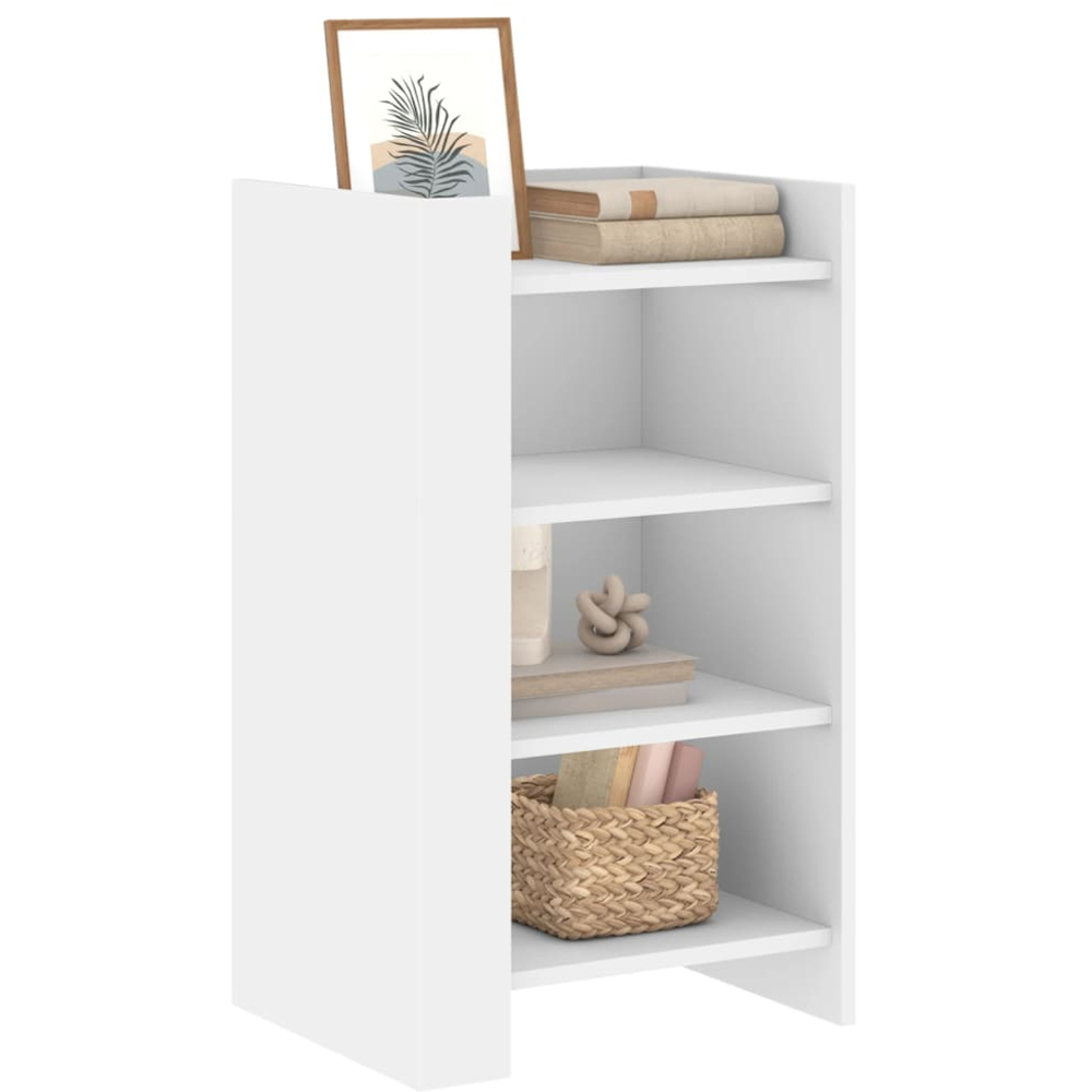 vidaXL 4 Shelf White Sideboard Image 3