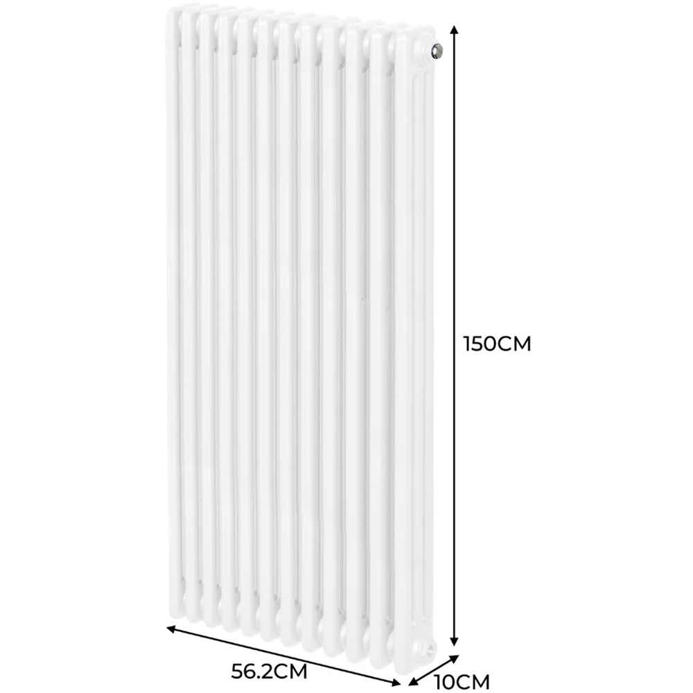 Monster Shop 7046 BTU White Traditional 3 Column Radiator 1500 x 562mm Image 6